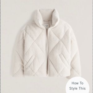 A&F Oversized Sherpa Quilted Puffer